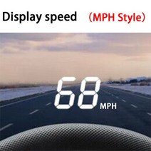 ZJCGO 자동차 HUD 프로젝터 알람 헤드업 디스플레이 속도계 앞유리 현대 소나타 DN8 2019 2020 2021 2022, 04 MPH