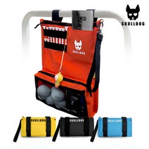 스컬독 골프 카트 파우치 카트걸이 가방 걸이형 소지품 가방 캐디용품 사이즈업, 스컬독 카트걸이 파우치 주홍색, 1개