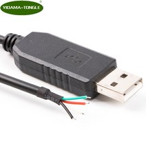Usb rs485 변환기 어댑터 와이어 엔드 FTDI USB-RS485-WE 호환 시리얼 스트립 케이블 드라이버, [01] 6ft, [01] Black