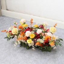 웨딩 아치 꽃 장식 줄 사전 기능 무대 배경 오렌지 가, 75 50cm