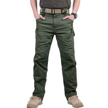야외 정원 접이식 편의점 남성용 전술 카고 바지 야외 방수 SWAT 전투 군사 위장 바지 캐주얼 멀티 포켓, 02 IX9 Green_08 5XL