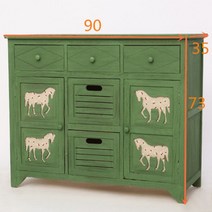 엔틱 원목 명품 수입 안방 거실 5단 서랍장, 앤티크 그린