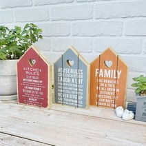 바보사랑 컬러 우드 하우스 데코 3p set.컨츄리아이템