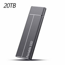 샤오미 휴대용 외장형 하드 SSD USB C 고속 디스크 1TB 2TB 4TB 16TB, [12] 20TB Black