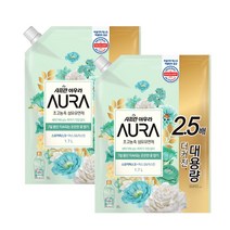 아우라 샤프란 스모키머스크 섬유유연제 리필 1.7L, 2개