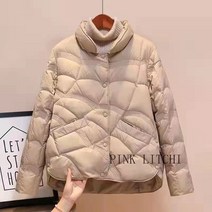 [PINK LITCHI]가을 겨울 여성 경량 패딩 루즈핏 숏 패딩점퍼 캐주얼 Aiwifefei901MF5