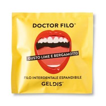 GELDIS 이탈리아 젤디스 닥터필로 휴대용 비건 치실 30M x 6개 세트 (라임 베르가못)