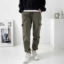 데일트 여성 밴딩 기모 트레이닝 카고 조거팬츠
