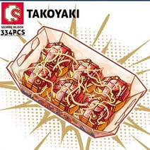 SEMBOKawaii 일본 요리 장난감 벽돌 스시라면 뮤직 박스 빌딩 블록 DIY 롤 플레잉 스템 소장용 모델 키트 선물, CHINA, TAKOYAKI NO BOX