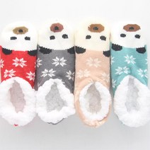 겨울철 실내화대용 따뜻한 거실 덧신 3켤레