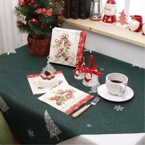 크리스마스 테이블 종이 파티 냅킨 20매 연말선물 장식소품 매장용 식당