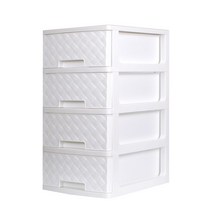 지오리빙 마틴 4단 플라스틱 서랍장, 화이트