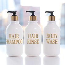 위띵크 골드 욕실디스펜서 샴푸통 베이직 520ml 3종세트, 1개