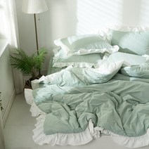 60수 고밀도 호텔식 사계절 엘르 프릴 모던 차렵이불 (SS Q)