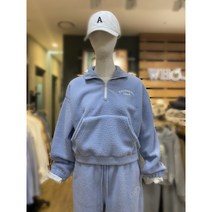 후아유 덤블 레터 반집업 맨투맨(셋업) WHMAC4T32FLTBL