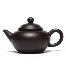 호화랑 자사호 도자기주전자 티포트 심플티팟 류사가작가 순수공제작 흑니 수평호 110ml tt807