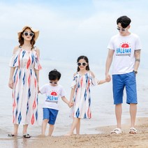 시밀러룩 비치 패밀리룩 여름옷 해변 바캉스 붐 일가족 3명 4명 여성복 원피스