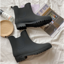 패션 방수 여성 미들 장화 레인부츠 슈즈 3컬러