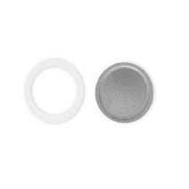 Bialetti 비알레띠 에스프레소 Spare Part 6 컵 Aluminium Silicone Gasket 필터 선물, Spare Part 6 Cup