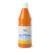 유아퍼포먼스 핑거페인트 주황물감 500ml 색감놀이 손바닥찍기 오감발달