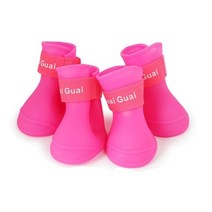 한정판매 [왈왈] 강아지 라텍스 신발 S 보스턴 테리어 비글 시바 슈나우져외 발바닥사이즈 약6.5cm, 핑크 S