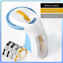 휴대용 3D 점자 라벨 기계 레터링 양각 6 롤 테이프 가정용 DIY 공예 쉬운 사용, 08 1 Printer 4 Tapes 7