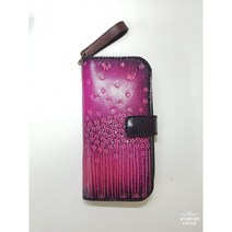 [광주 예인공방] 분홍꽃밭 통가죽 폰케이스 - 지퍼형