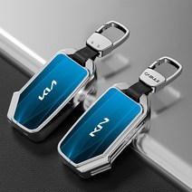 기아 스마트키 폴딩키 키케이스 메탈 풀커버 키케이스, 기아 A타입, 블루, 1개