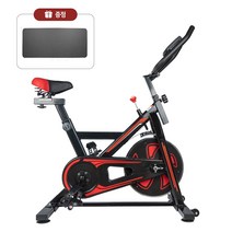 홈 피트니스 헬스 자전거 가정용 실내사이클 스피닝자전거 무소음 실내자전거 실내자전거+전용매트 증정, 블랙