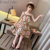 [Kingfishe]주니어 여아 플라워 비치 원피스 dian27904429ST06