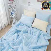 [투엔티베딩] 스노우리플 60수 순면 여름 이불 + 베개 커버 세트 5가지 색상