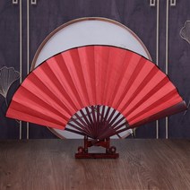 산업용 환풍기 팬 환기 냉각팬 덕트 1 pc 실크 천 빈 중국어 접는 diy 나무 대나무 고대 접는 서예 그림 홈 장식, 빨간색