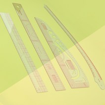 아유디 그레이딩자 9종 패턴 제도 암홀 곡 축도 자, 1개, 9. 55cm그레이딩자