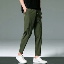 남자 테이퍼드 핏 슬랙스 허리 밴딩 팬츠 슬렉스 바지 슬랙스 림핏 면 부츠컷 낚시 팬츠 남성