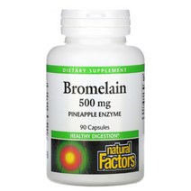 내추럴 팩터스 브로멜라인 효소 500mg 90정 아나나스 파인애플 함유, 1개, 기본
