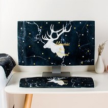 데스크탑 컴퓨터 먼지 커버 전체 세트 19 "/24"/27 "Monit 용 현대 LCD 모니터/키보드/호스, 01 01  3 piece suit_03 27 inch