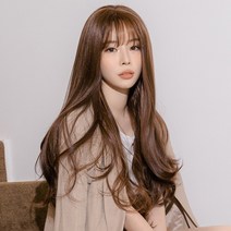 전체가발 여성 통가발 솜브레 롱 셋팅펌 스윗 선데이 여자가발, S, 내츄럴블랙
