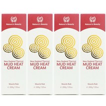 Nature's Beauty Rotorua Thermal Mud Heat Cream 네이쳐스뷰티 로터루아 덜마 머드 히트 크림 200g 4팩, 1개