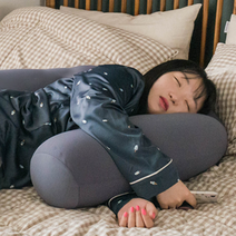 새우잠 베개 안고자는 바디 필로우 다용도 롱 쿠션 마이크로 에어볼 국산, 안고자는 바디 필로우 베개 그레이