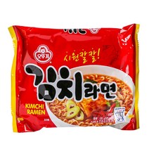 출출할때 오뚜기 김치라면120g 봉지라면 사무실 회사 직장 학생 간식 식사대용 시원한국물, 단품