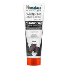 Himalaya 화이트닝 안티플라크 치약 숯 + 블랙 씨드 오일 민트 향 113g(4.0oz) [관부가세 포함] 97903