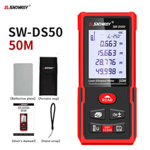 레이져 줄자 레이저 거리 측정기 자 sndway laser distance meter, sw-ds50 50m