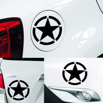 라운드스타 블랙 화이트 차량용스티커 / 스티커글씨 이쁜 차량데칼 데칼스티커 캠핑카