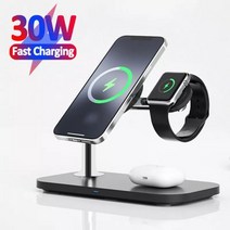 무선 충전기 3in1 애플워치 에어팟 아이폰 스탠드 스마트폰, CHINA, JD85 and EU Plug