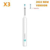 귀지 제거 흡입기 핀셋 Bebird-T15 X3 귀 클리너 Minifit 2 in 1 왁스 제거 청소 도구 HD1080P 검 IP67 방수 건강 관리, 05 X3 white, 05 X3 WHITE