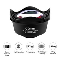 카메라렌즈 캐논 호환 렌즈 시그마 4K HD 2.5X 망원 렌즈 키트 65mm 아이폰 안드로이드 스마트폰용 왜곡, 한개옵션0