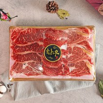 [정직하누] 한우 선물세트 구이용 3호 1kg (등심500g+채끝500g), 1등급