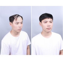 마녀플랜트 남자가발 남자부분가발 붙임러리 남성인모가발, 마오인치_인모14X14