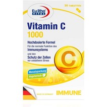 독일직구 비타민 C 1000정 채식 1개월 EuRho제 30정 독일제, 수량, 상세참조