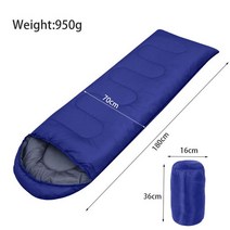 캠핑 침낭 꼴로르 휴대용 캠핑 침낭 따뜻한 면 봉투 야외 하이킹 여행 겨울 s 180x70cm, 8.navy blue950g